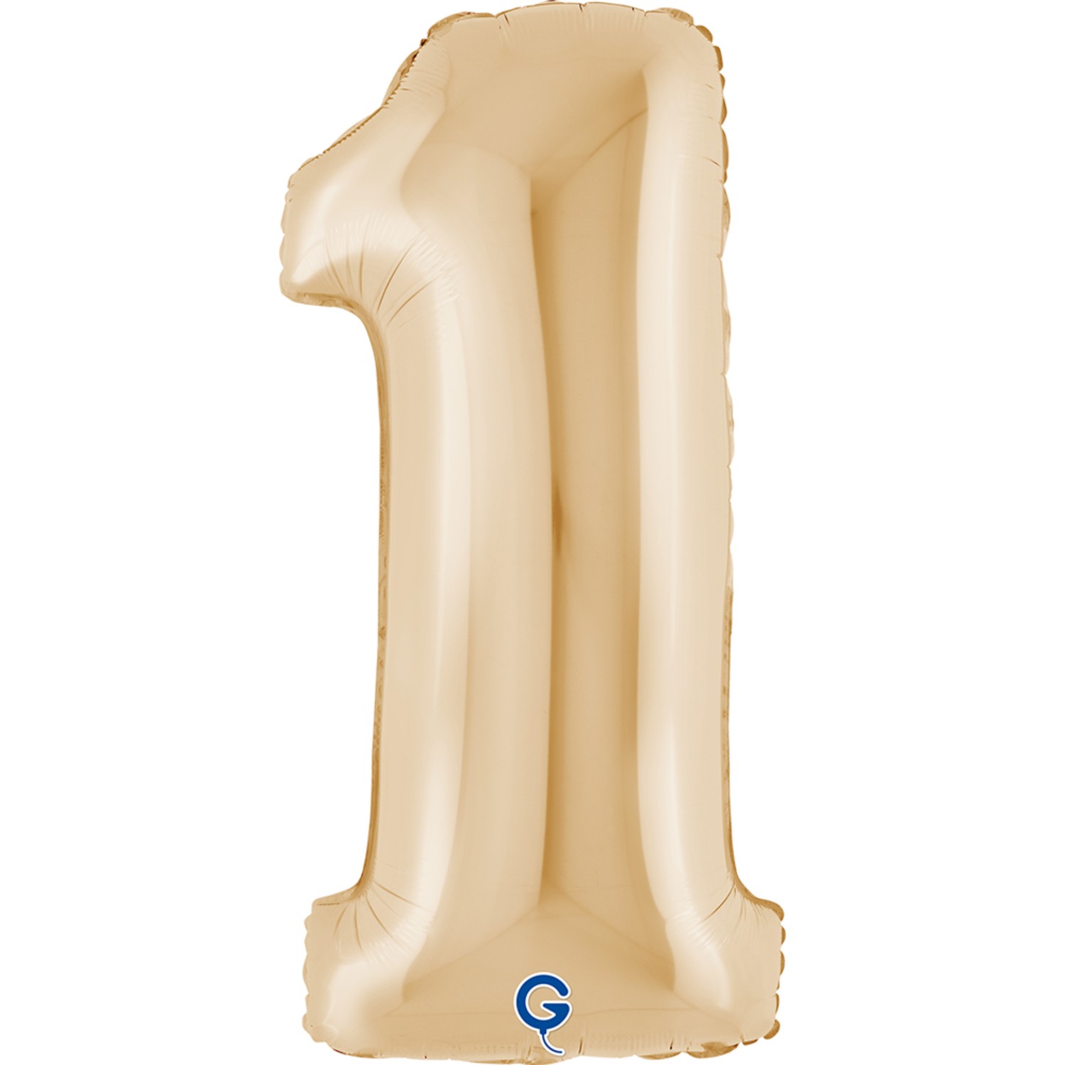Levně Foliová číslice White Gold 1 – 102 cm