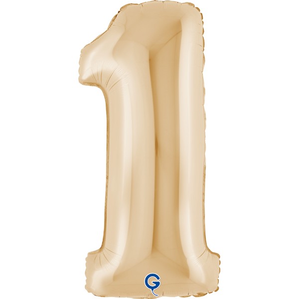Foliová číslice White Gold 1 – 102 cm