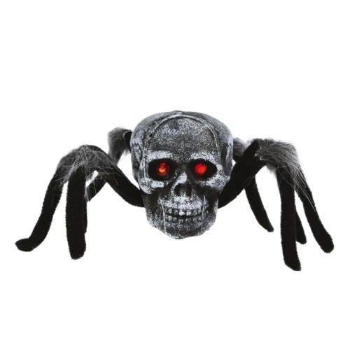 Dekorace pavouk s lebkou – 25 cm