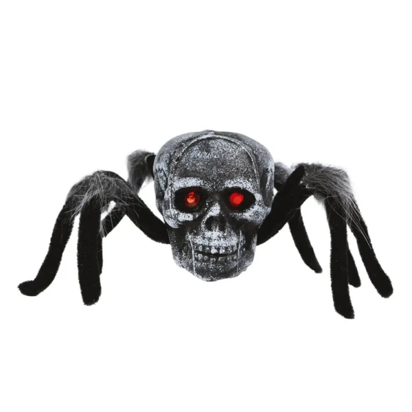 Dekorace pavouk s lebkou – 25 cm