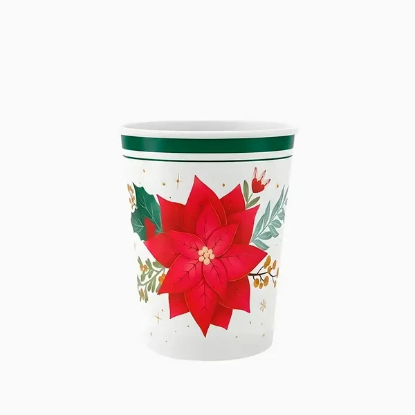 Papírové kelímky Vánoční hvězda 270 ml – 6 ks