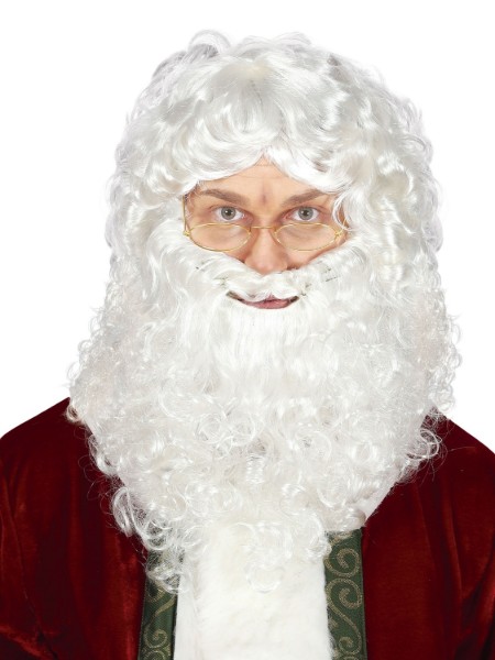 Paruka a vousy Mikuláš / Santa Claus – bílé kudrnaté