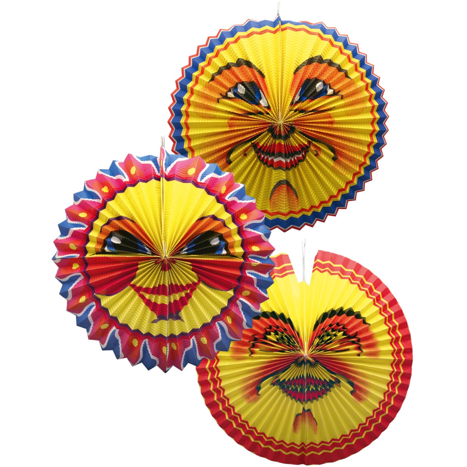 Levně Papírový lampion Karnevalové masky – 36–42 cm