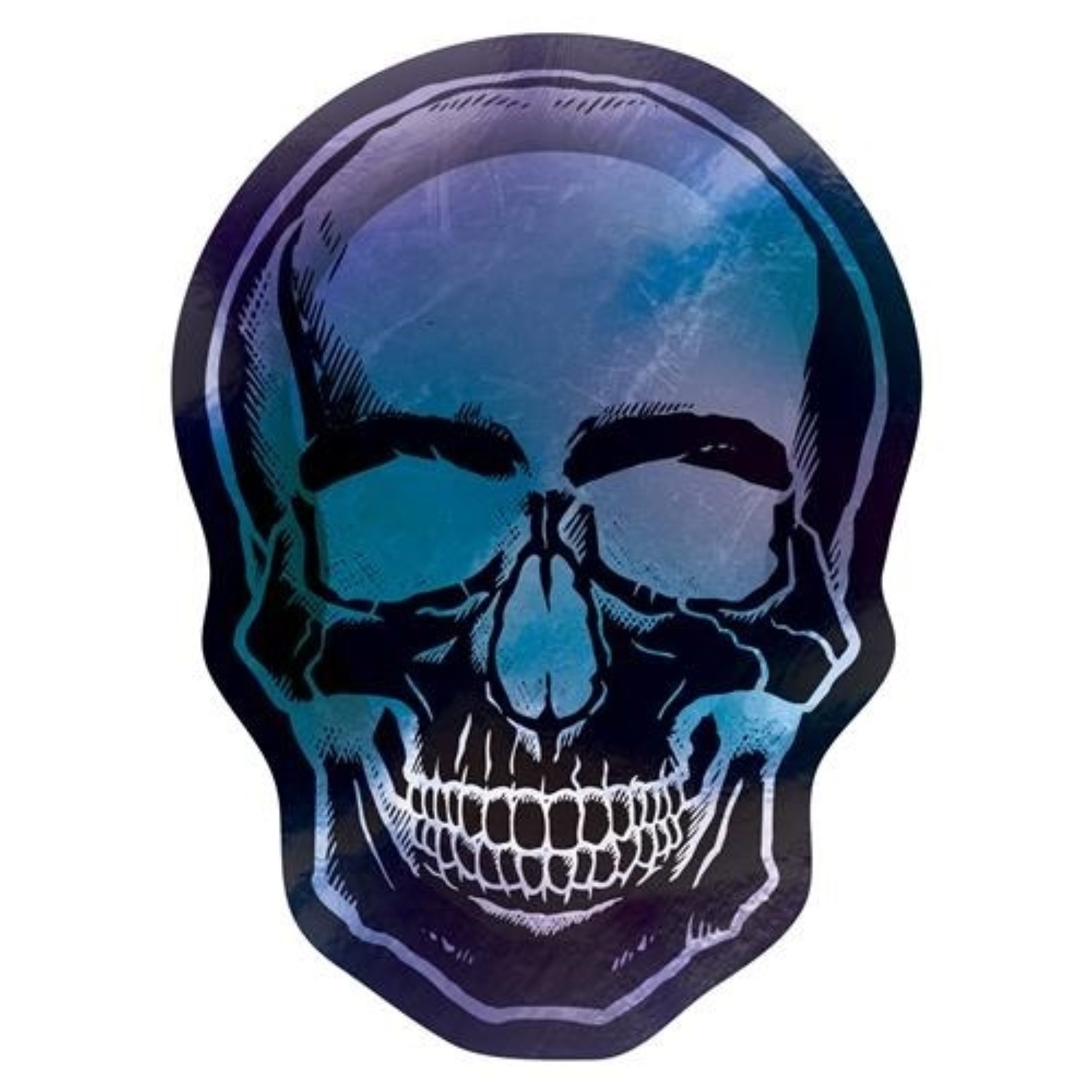 Levně Papírové talíře Lebka Halloween - Goblet Skeleton 25 cm