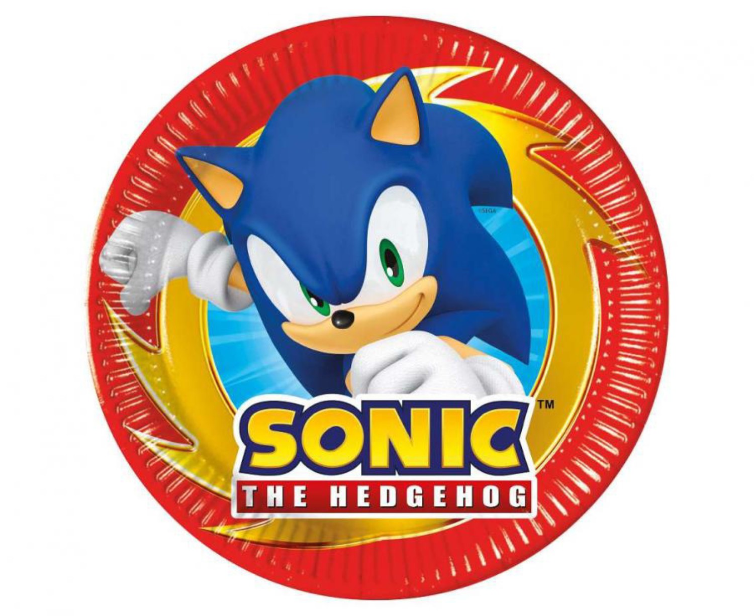 Levně Papírové talířky Sonic Team 20 cm – 8 ks