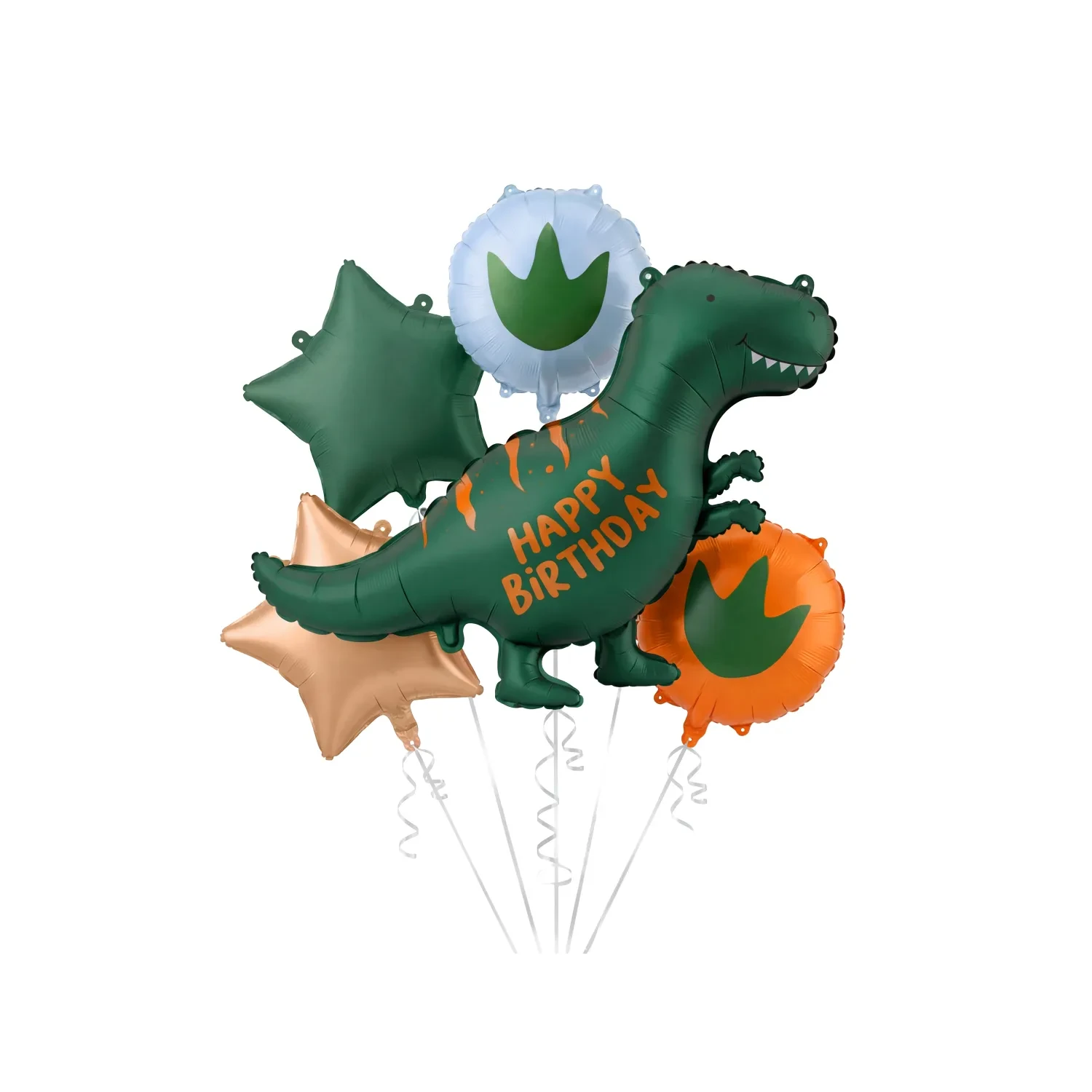 Levně Sada fóliových balónků Dinosaurus Happy Birthday – 5 ks