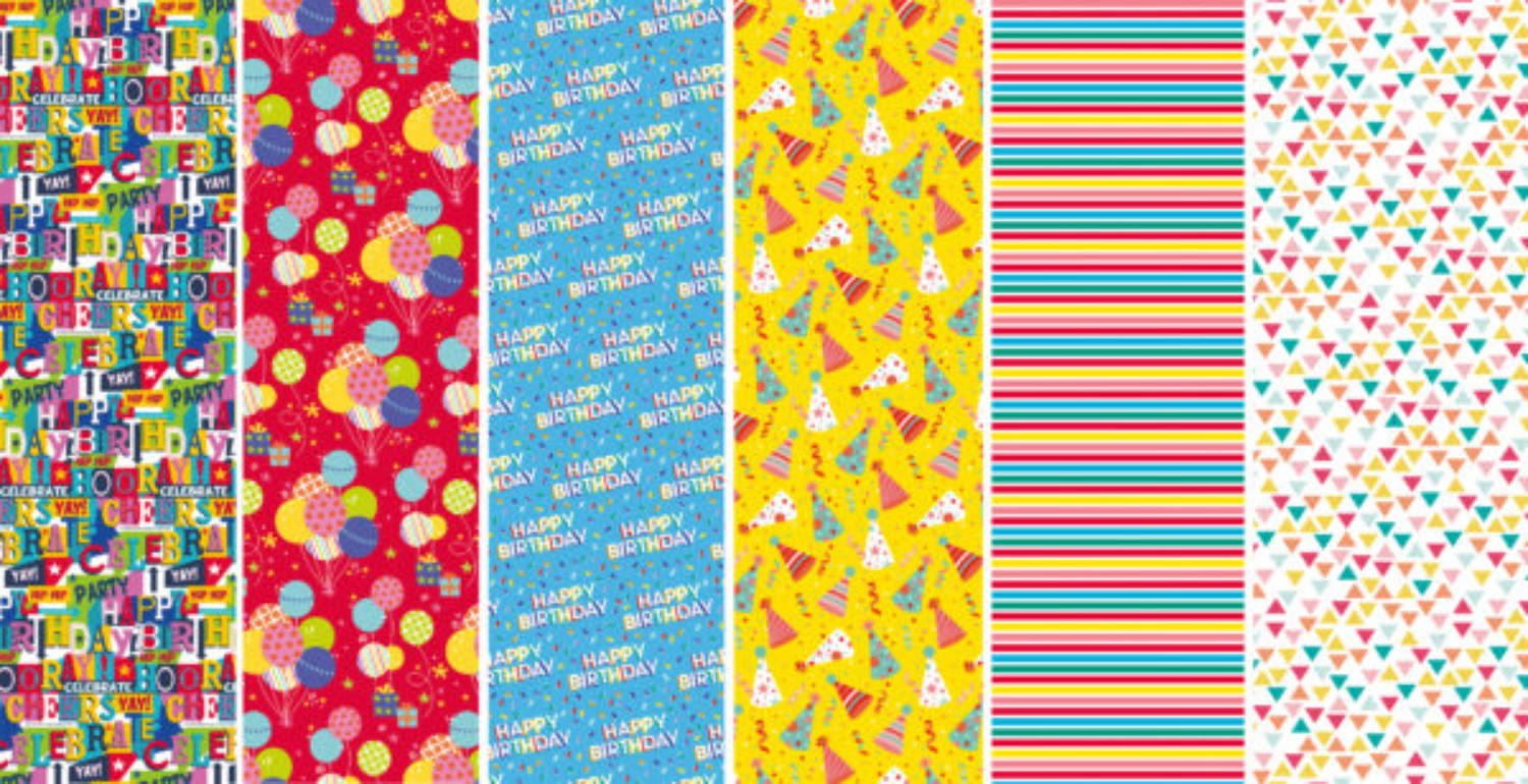 Levně Narozeninový balicí papír – 70 × 200 cm