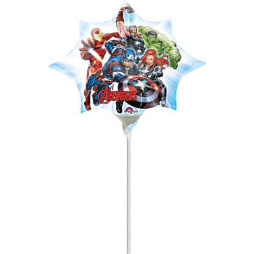 Mini balónek na tyčku - Avengers 27 cm